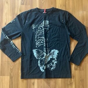 Hot Topic Black Skeleton Long Sleeve Tee
